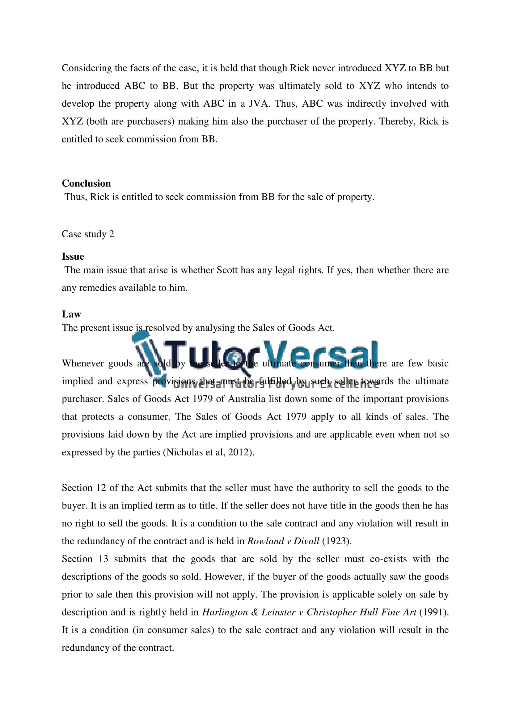 Intellectual Property Law Assignment Help