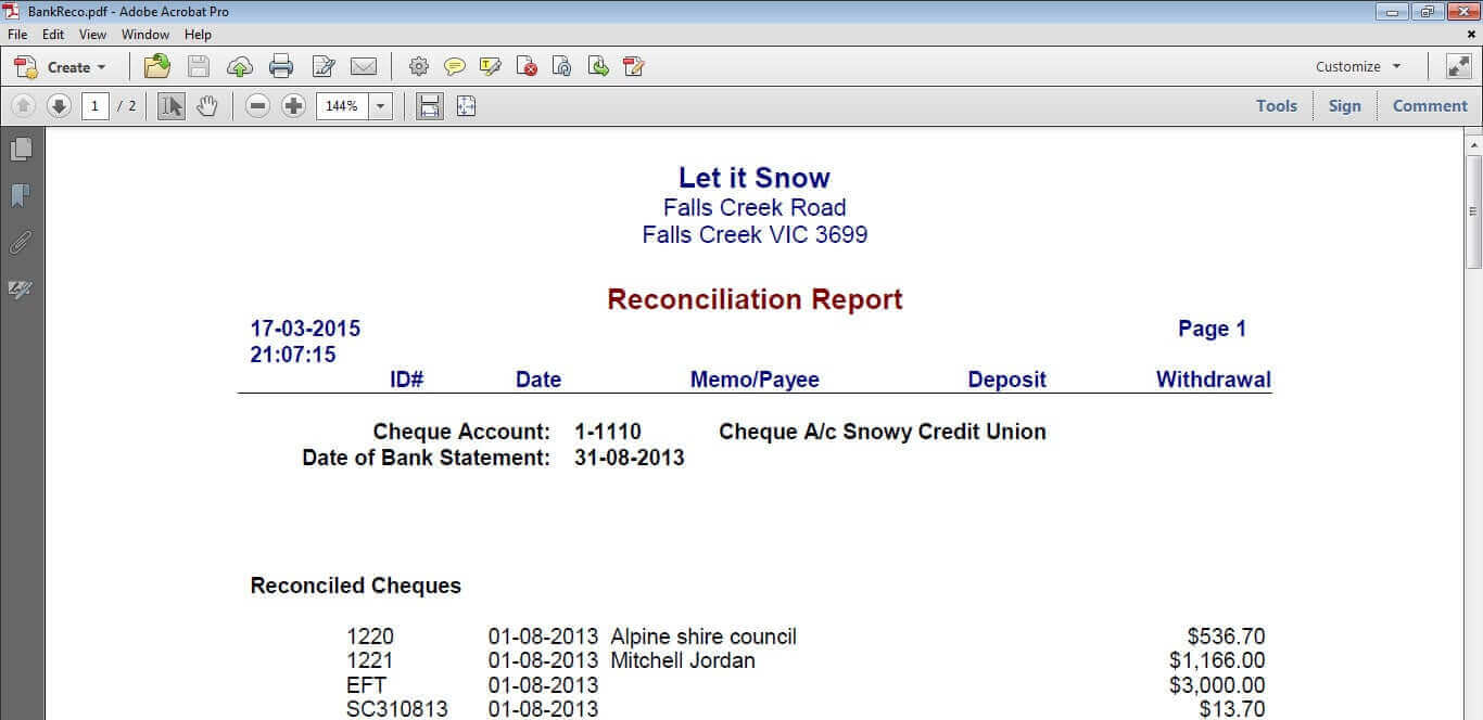 MYOB Perdisco Assignment Services